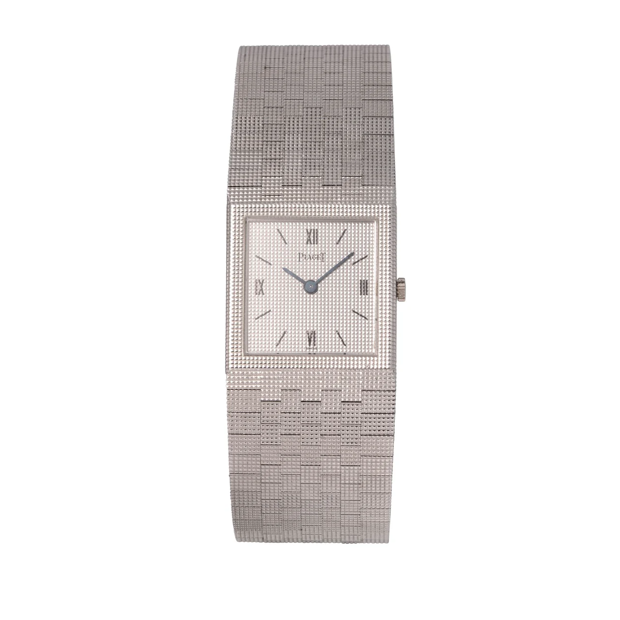 Piaget PIAGET, REF. 9131C4, MANUAL WINDING, 18KT WHITE GOLD, SILVER DIAL kol saati