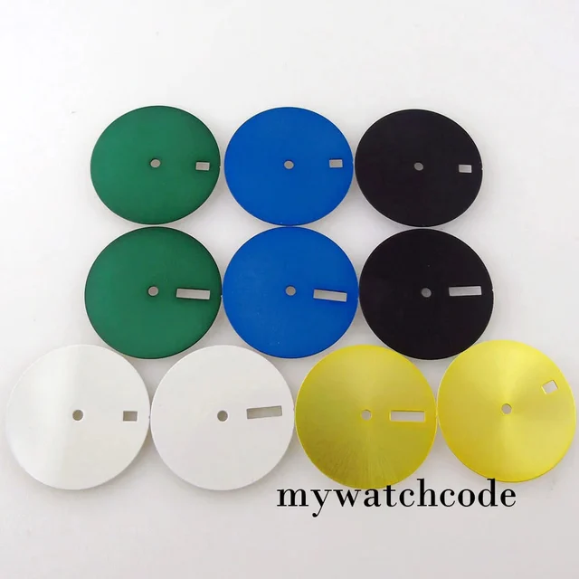 Tandorio Green/Blue/Black/Yellow/White Sterile Watch Dial Date Day Window Fit for NH35A NH
