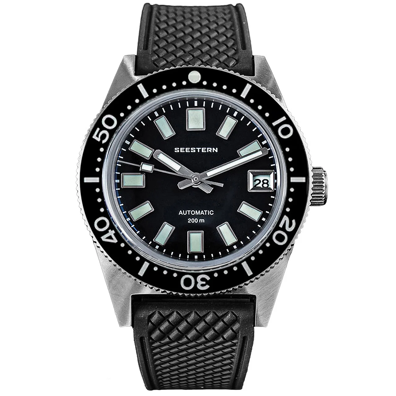 Sugess Sugess 404 黑面 黑胶带 (不带夜光) 38 mm kol saati