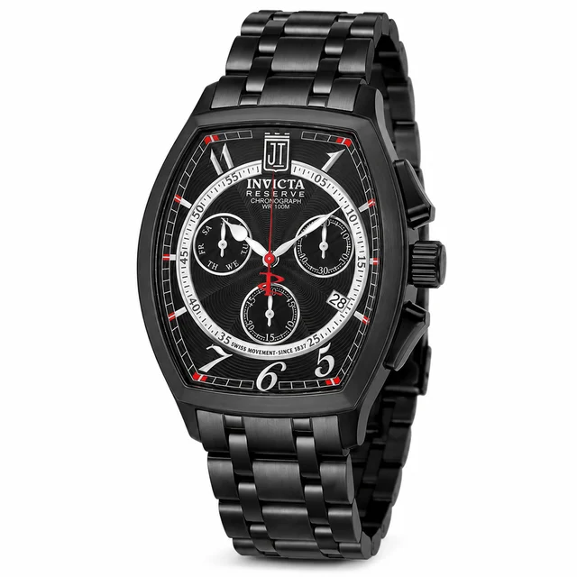 Invicta Veldaris Swiss Ronda Z60 Caliber Watch - 43mm, Black (51299) kol saati