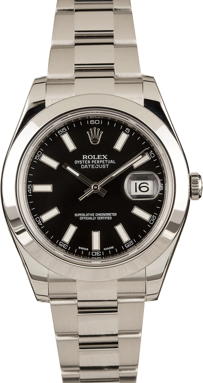 Rolex Datejust 116300 Black Luminescent Dial 116300BKSO 41 mm kol saati