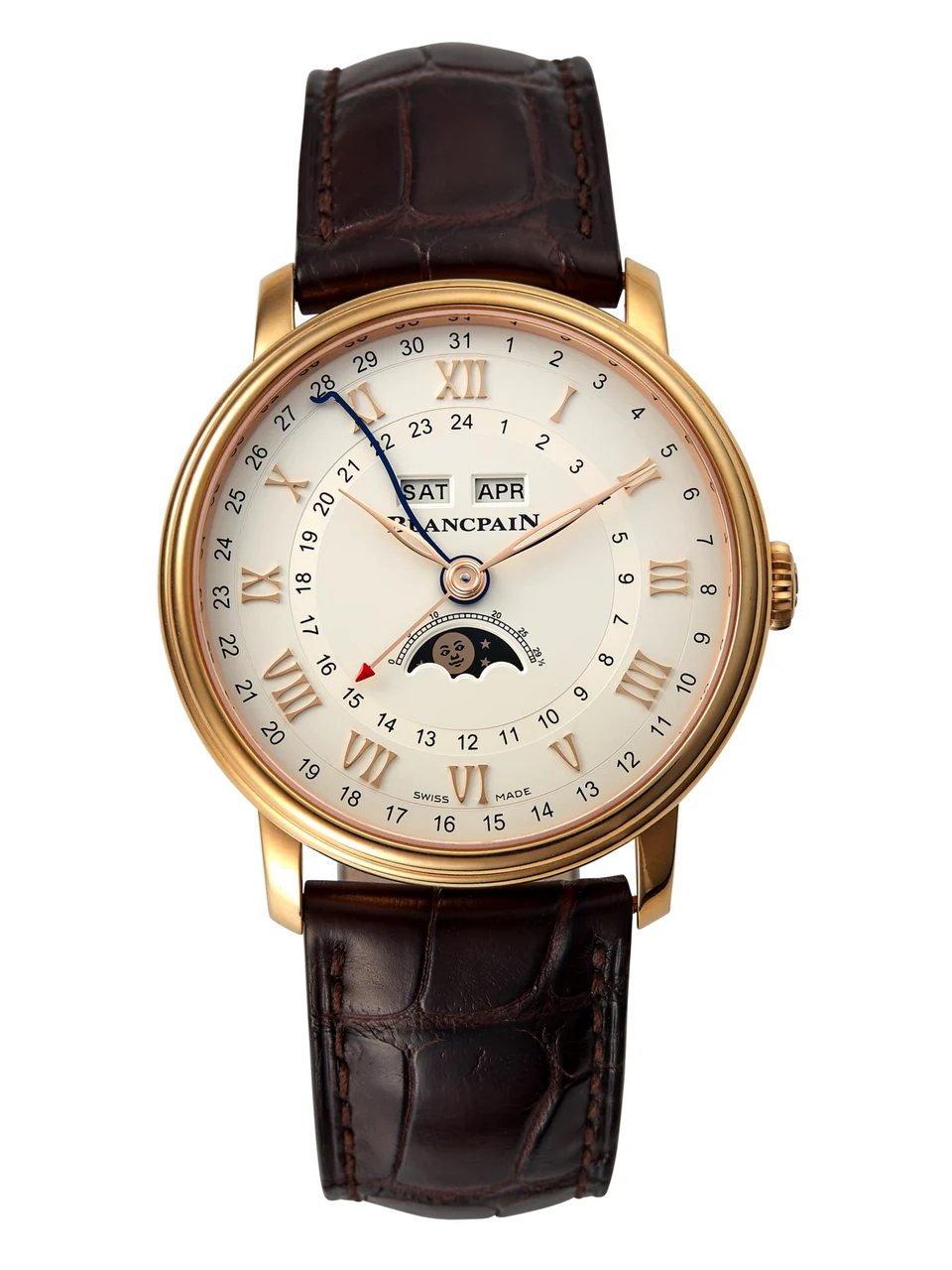 Blancpain BLANCPAIN, REF. 6676, VILLERET QUANTIEME COMPLET PHASE DE LUNE GMT, YELLOW GOLD kol saati