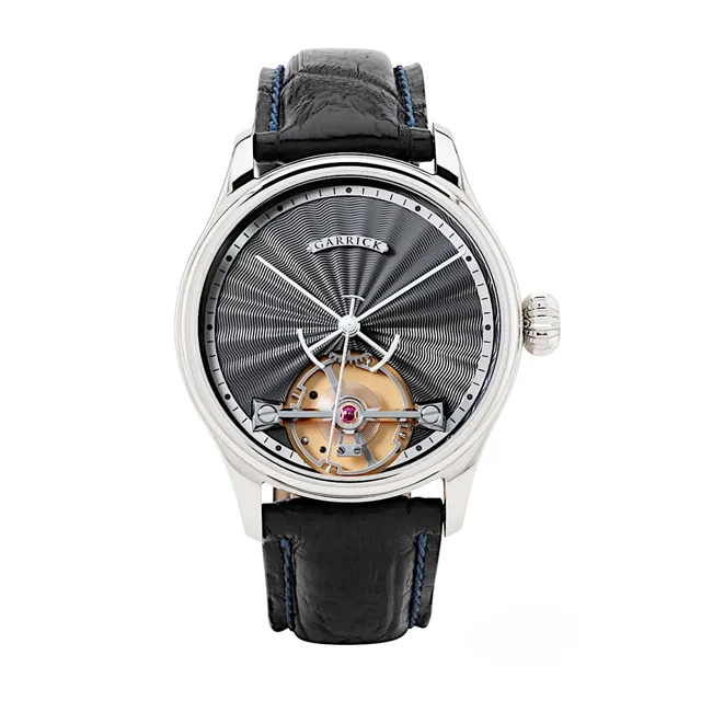 Garrick Deadbeat Seconds Engine Turned Rhodium Dial S2-DBS-ERH kol saati
