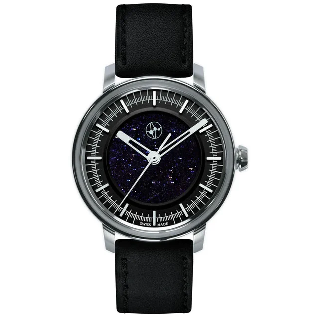 Lundis Bleus Dark Blue Aventurine Glass Black 1120.MA.AV.BN.NR kol saati
