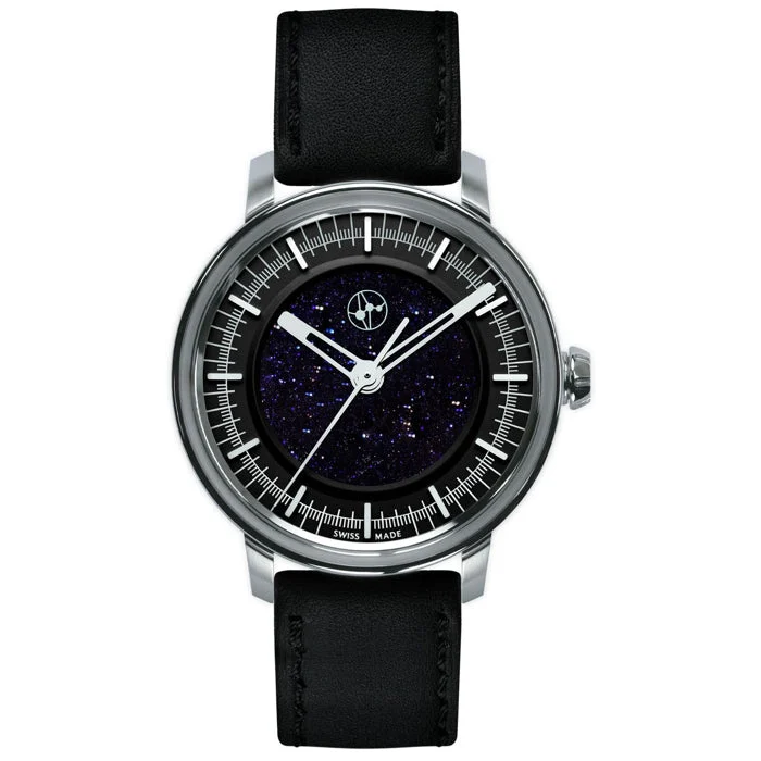 Lundis Bleus Dark Blue Aventurine Glass Black 1120.MA.AV.BN.NR kol saati