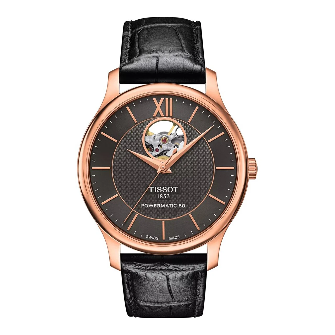 Tissot Tradition Open Heart 40mm T0639073606800 40 mm kol saati