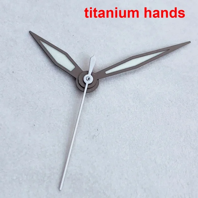 Tandorio Needles Titanium Watch Hands Pointers For NH35 NH36 Movement Accessories Mod Spar