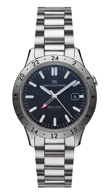 Sjöö Sandström Royal Steel Worldtimer 019979 kol saati