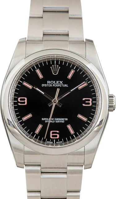 Rolex Oyster Perpetual 116000 Black Dial 116000BKAPSO kol saati