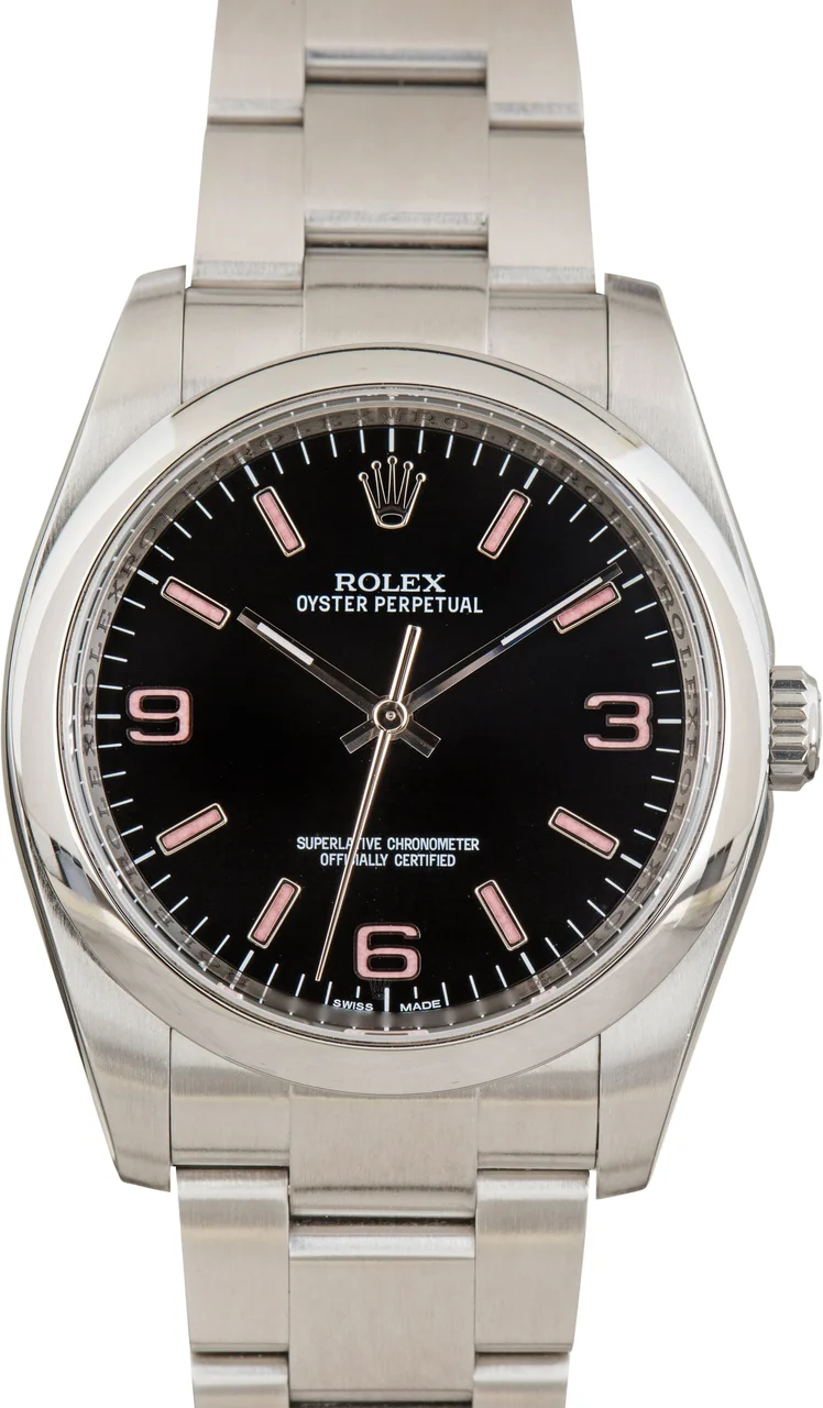 Rolex Oyster Perpetual 116000 Black Dial 116000BKAPSO 36 mm kol saati
