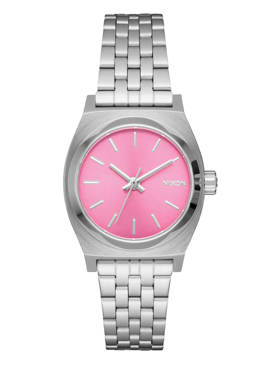 Nixon US Small Time Teller - Silver / Pink A399-2719-00 26 mm kol saati