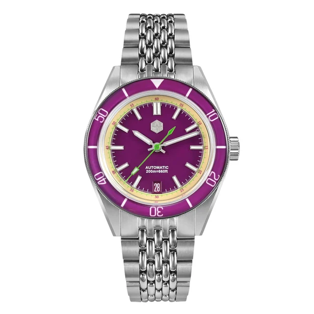 San Martin Summer Dive Watch SN0116 圣马丁-SN0116B1- 黑面-彩虹圈 - 1105 kol saati