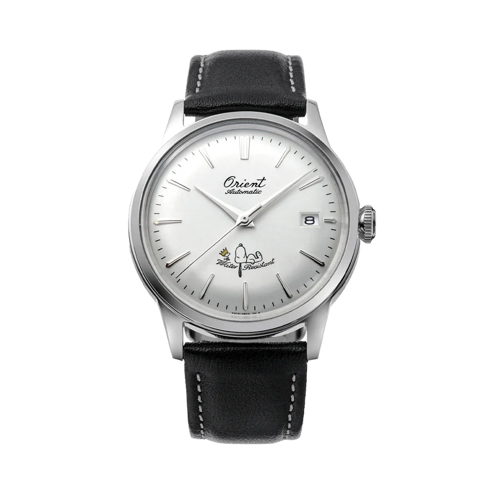Orient Peanuts 75th Anniversary Limited Edition Bambino 38mm - White on Leather Strap RA-AC0M16S30B 38 mm kol saati