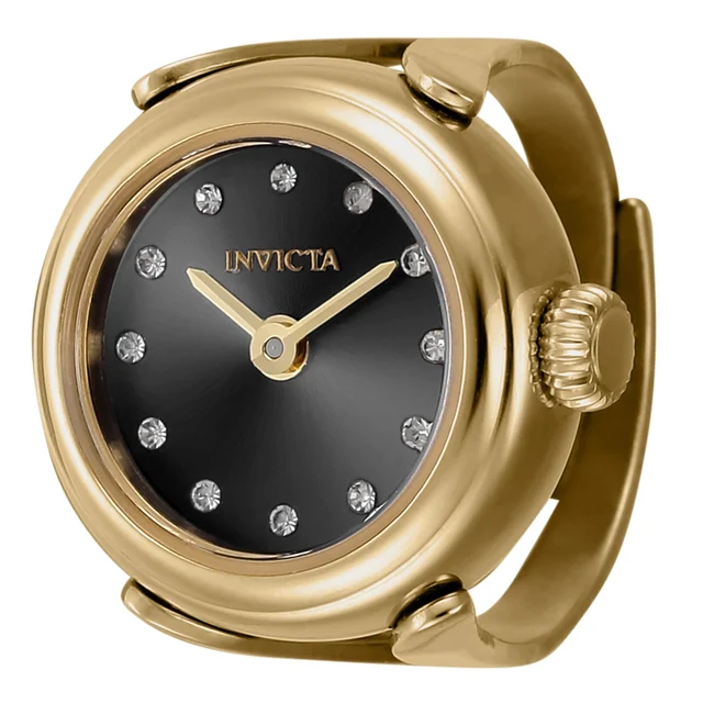 Invicta Angel Lumalink Ring Watch - 17.5mm, Gold (44482) kol saati