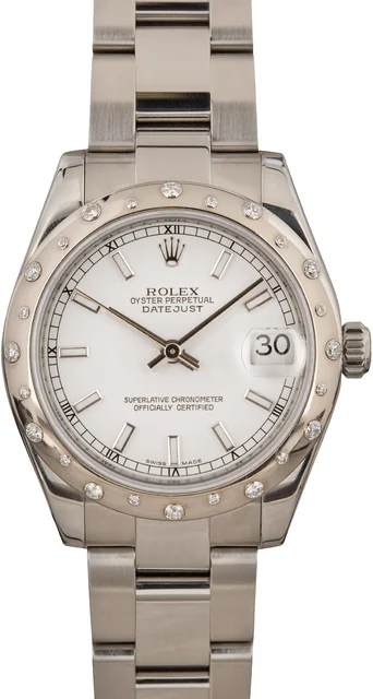 Rolex Datejust 178344 White Dial kol saati