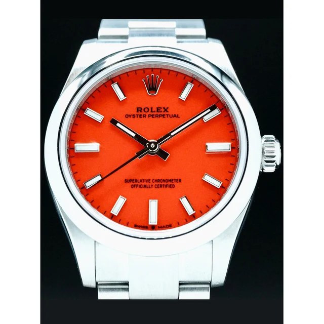 Rolex Oyster Perpetual Red Dial 210000079820 kol saati