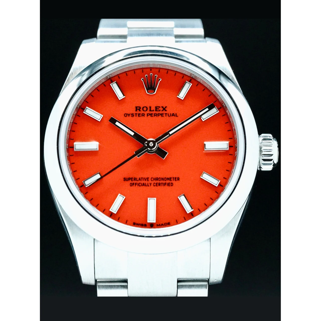Rolex Oyster Perpetual Red Dial 210000079820 31 mm kol saati