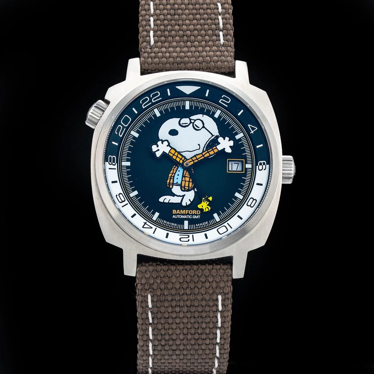 Bamford Peanuts "Beagle Scout" GMT Limited Edition 210009N34841 40 mm kol saati