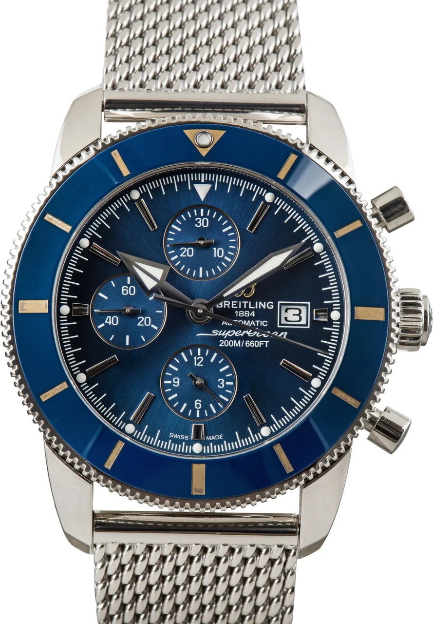 Breitling Blue Dial Superocean Heritage II Chronograph 46 A1331216/C963 46 mm kol saati