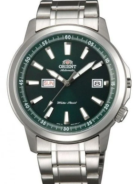 Orient Stingray Day and Date Automatic Watch with Green Dial #EM7K005F 42 mm kol saati