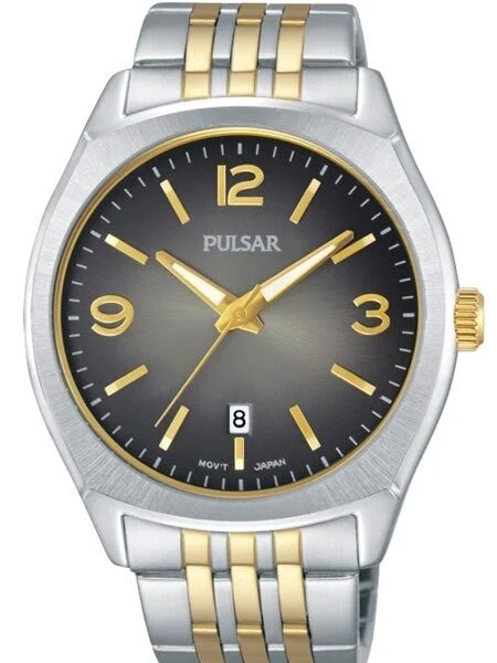 Pulsar Quartz Watch with 42mm Case and Gradient Charcoal Dial #PS9483 42 mm kol saati