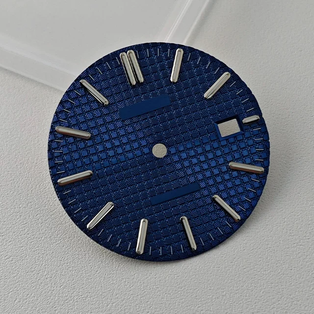 Tandorio Watches Full Sterile 31.8mm Waffle Dial green luminous dial for NH35 mechanical m
