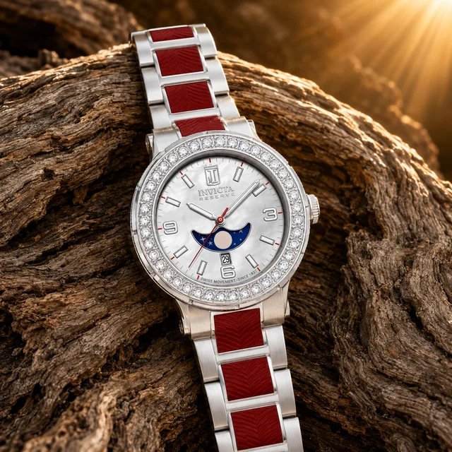 Invicta Antheria 1.4 CT LG Diamond Watch - 36mm, Red, Steel (51349) kol saati