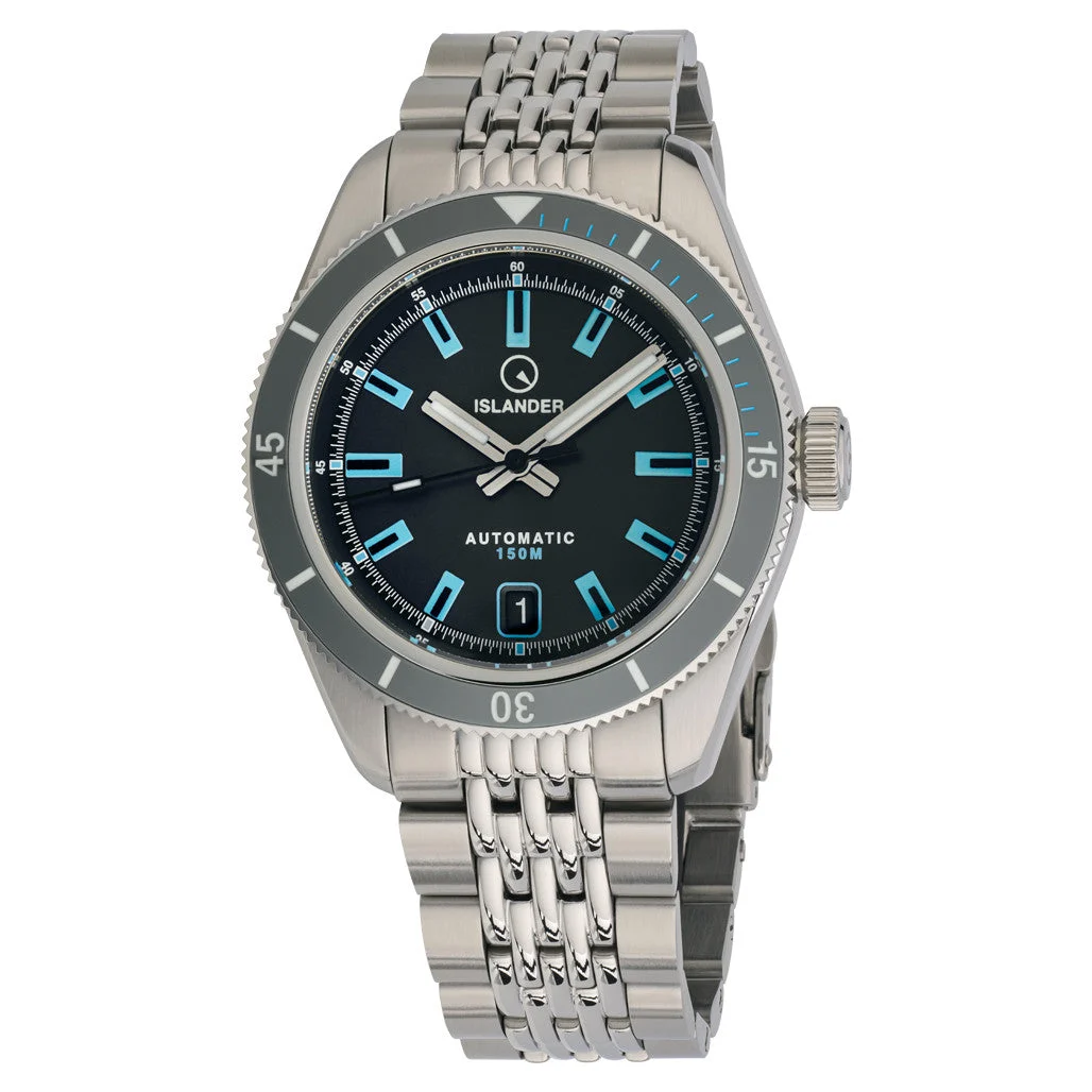 Islander Port Jefferson Skin Diver Automatic Watch with Slate Grey Dial #ISL-298 48 mm kol saati