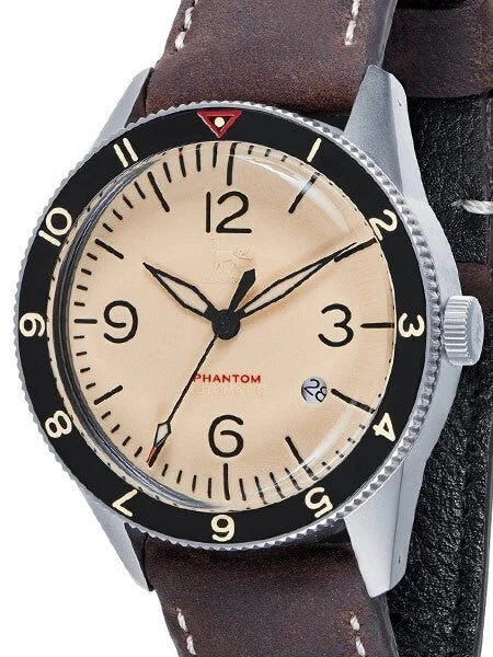 Lew and Huey Phantom Automatic Pilot Watch with Fully Luminous Dial and Date #WW-P2-DS kol saati