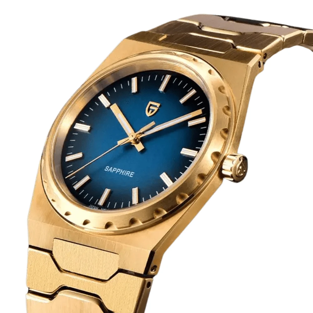 Pagani Design 14:201447303#Gold Blue 37 mm kol saati