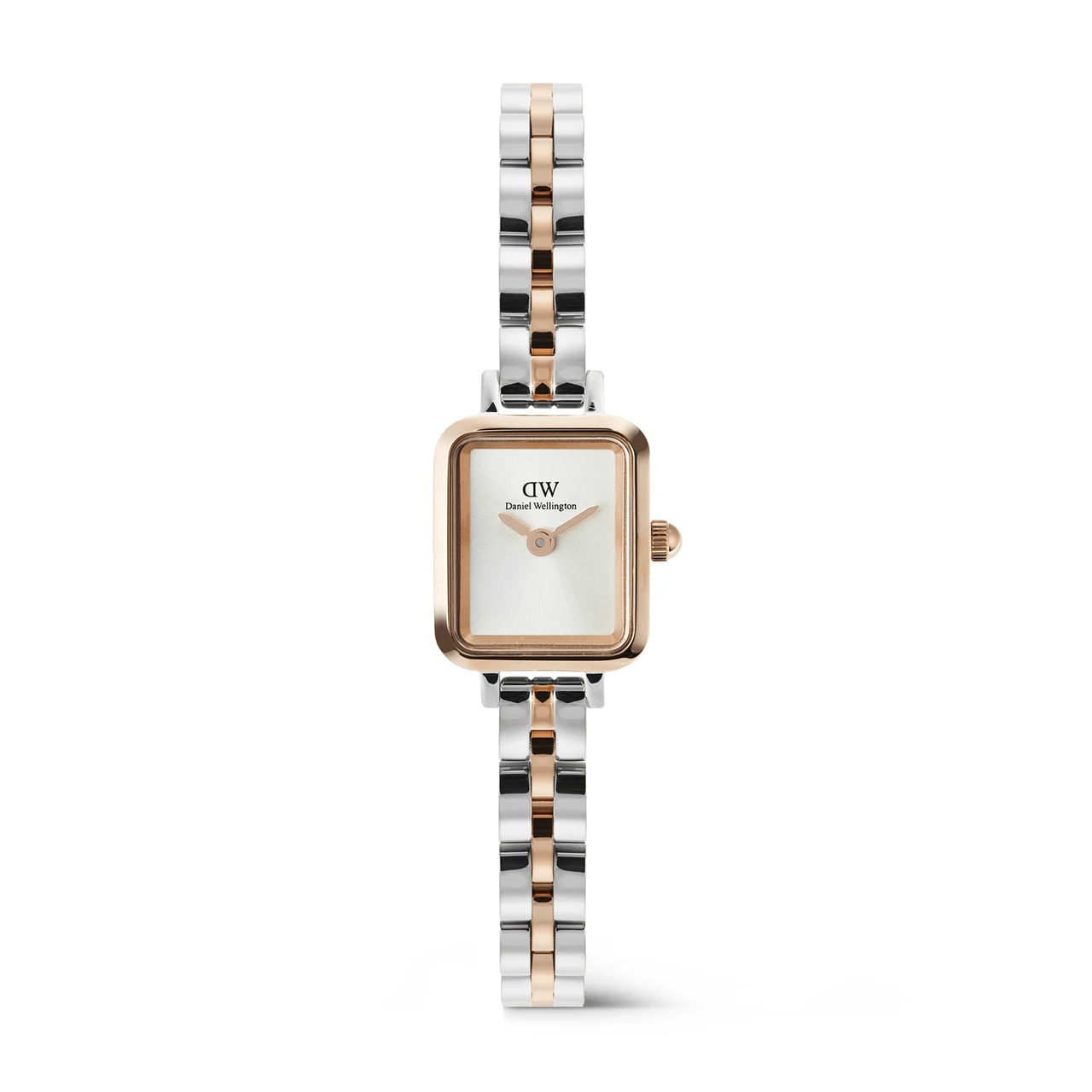 DANIEL WELLINGTON Quadro Mini Arch 3-Link Two Tone Rose Gold DW00100926 kol saati