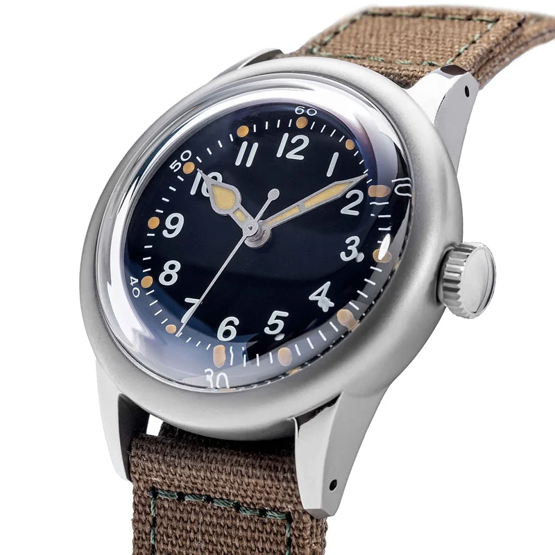 Heimdallr Thorn 36mm Titanium A11 Military Field Watch 西溜-钛壳A11(底盖子弹)黑面-622 36 mm kol saati