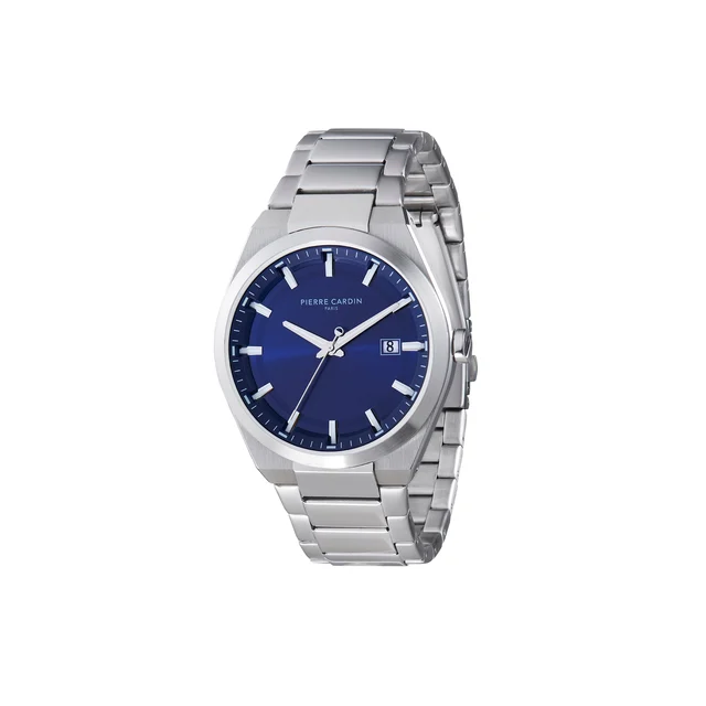 Batignolles Robust Stainless Steel watch with Blue Dial with a Metal Links Strap CML.0016 