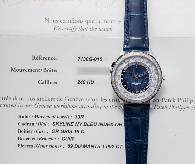 Patek Philippe PATEK PHILIPPE REF 7130G WORLD TIME NEW YORK 2017 WHITE GOLD LIMITED EDITIO