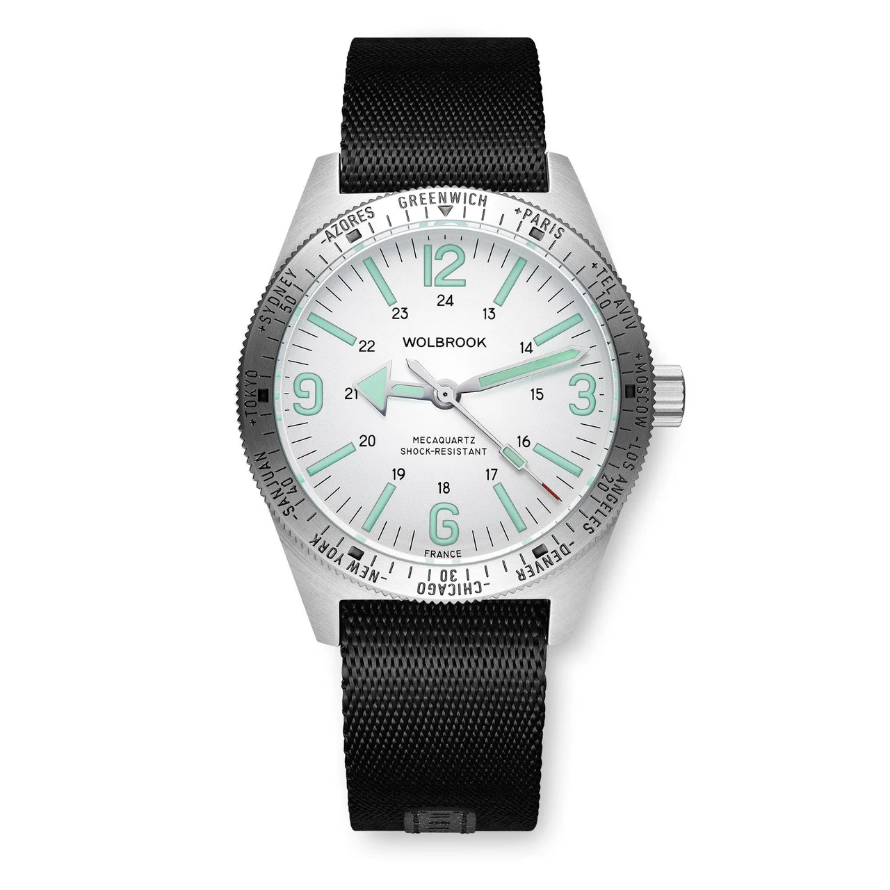 Wolbrook 21-SWM-002-NYL-BLK 48 mm kol saati