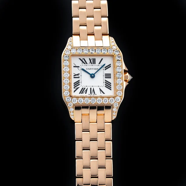 Cartier Santos Demoiselle Rose Gold WF9007Z8 210009N34057 kol saati