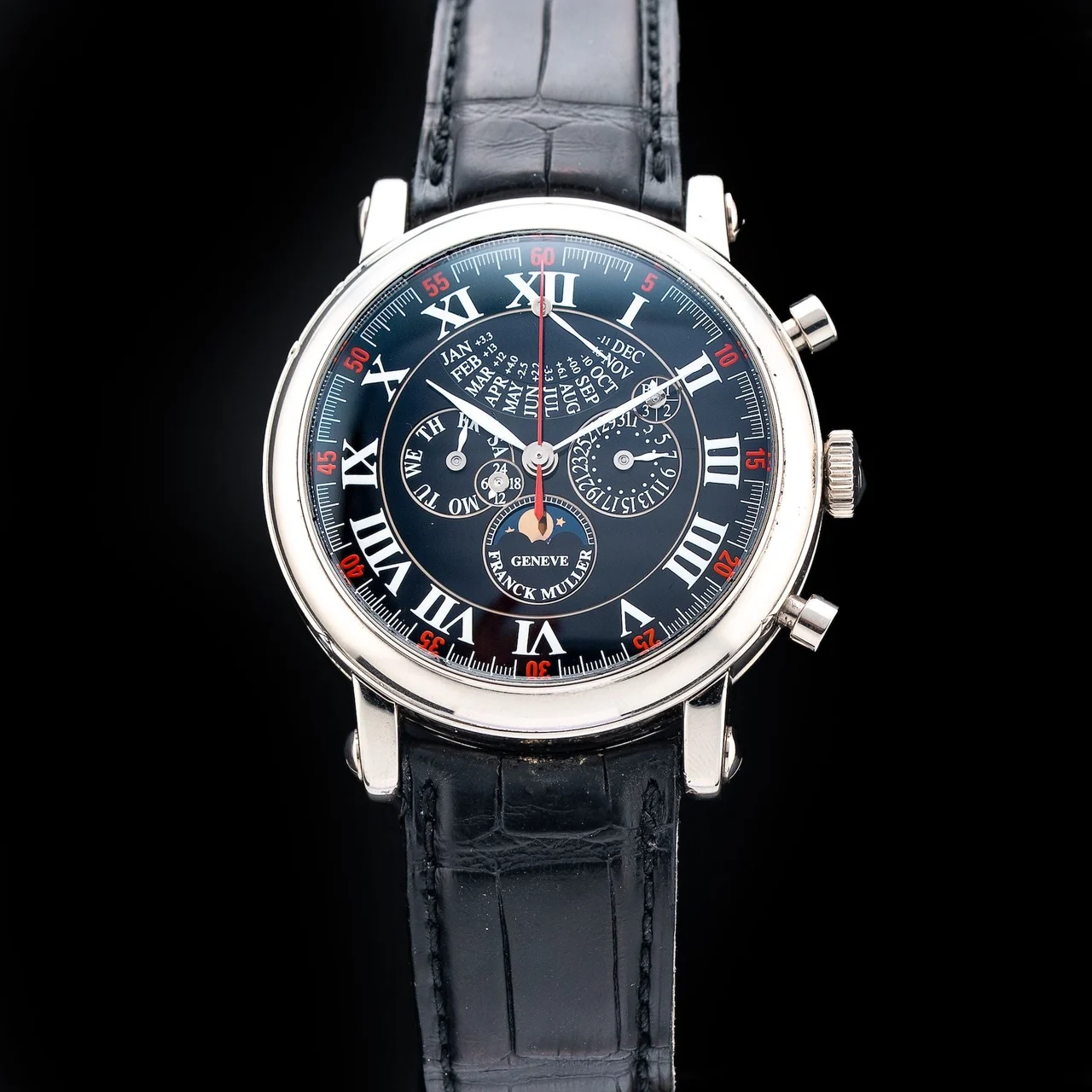 Franck Muller QPE I Round Perpetual Calendar Retrograde Ltd Ed POC210009N34135 44 mm kol saati