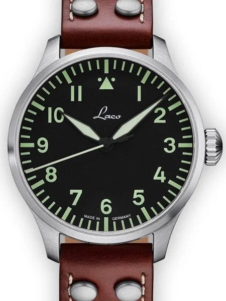 Laco Augsburg Type A Dial Automatic Pilot Watch, New Sapphire Crystal #861688 42 mm kol saati