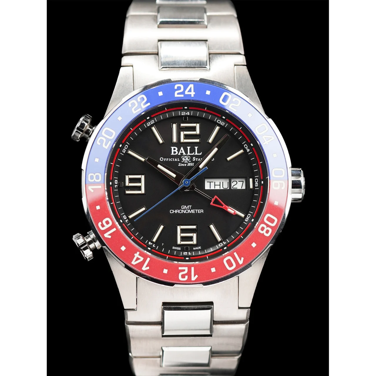Ball Roadmaster Marine GMT Black Dial 40mm 21009N29213 40 mm kol saati
