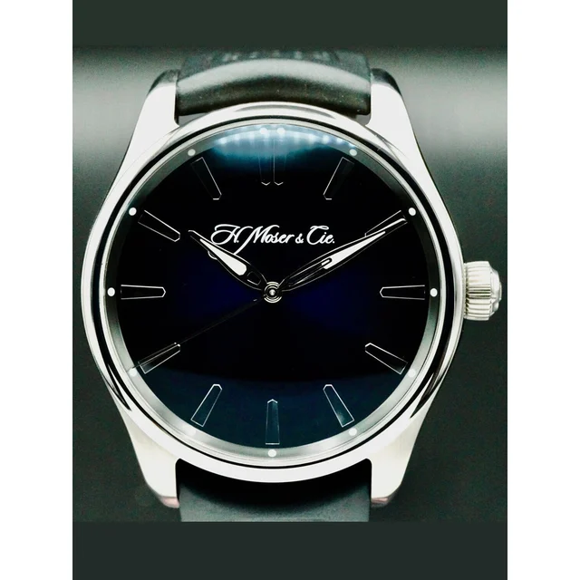 H. Moser & Cie. - Moser & Cie. 3200-1200 Pioneer Centre Seconds Steel Midnight Blue Fume D