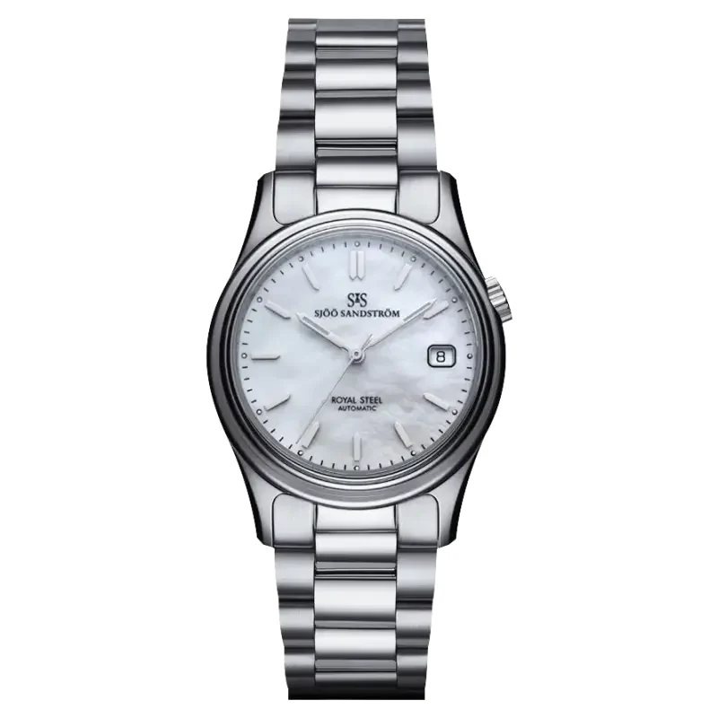 Sjöö Sandström Royal Steel Classic SS-1836-1-MOP-white 36 mm kol saati