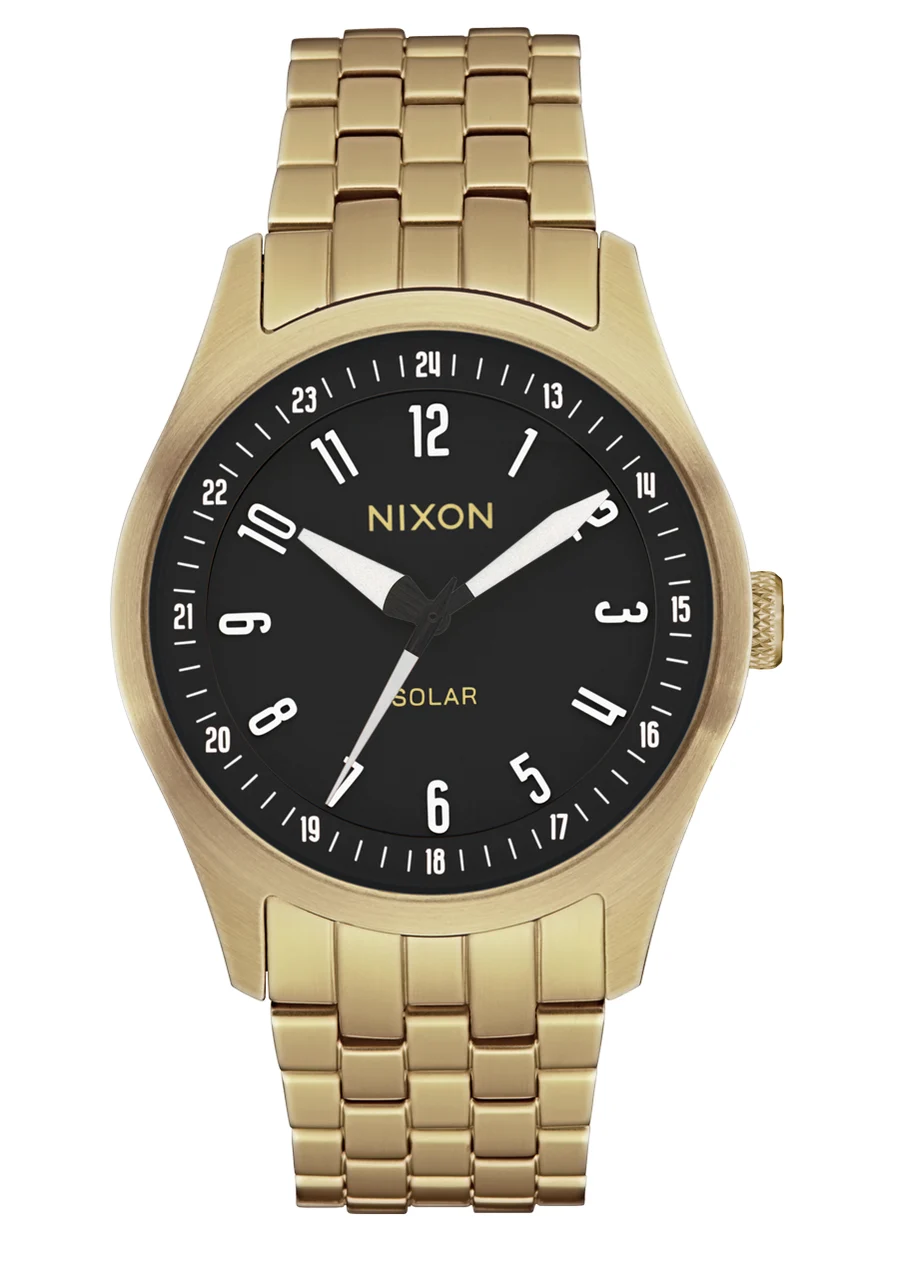 Nixon US Echo 38 - Gold / Black A1413-513-00 38 mm kol saati