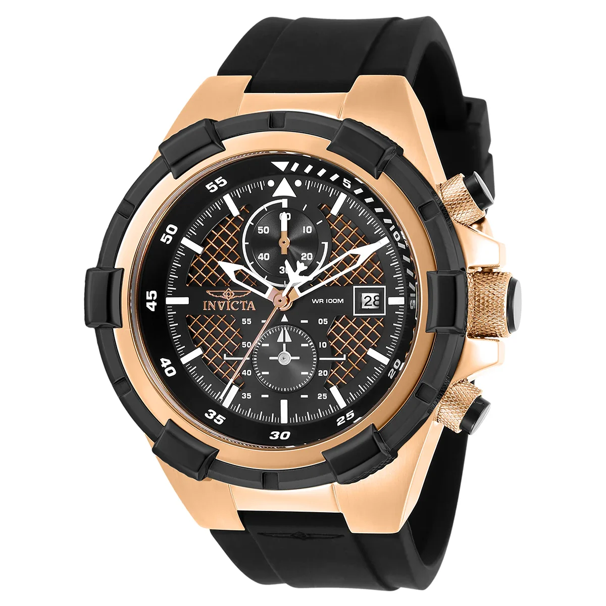 Invicta Aviator Jetframe Watch - 50.5mm, Black (28097) 50.5 mm kol saati