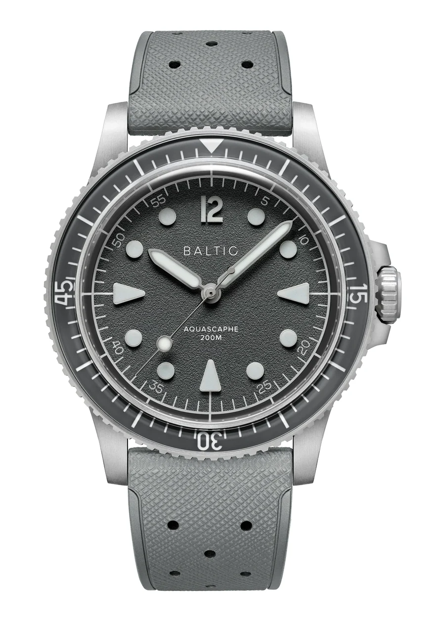 Baltic Aquascaphe BAL_AQMK2395_GRY_SS_RCBLKM_SOL 40 mm kol saati