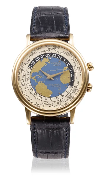 Andersen ANDERSEN REF. 366, CHRISTOPHORUS COLOMBUS 1492-1992, 18K YELLOW GOLD kol saati