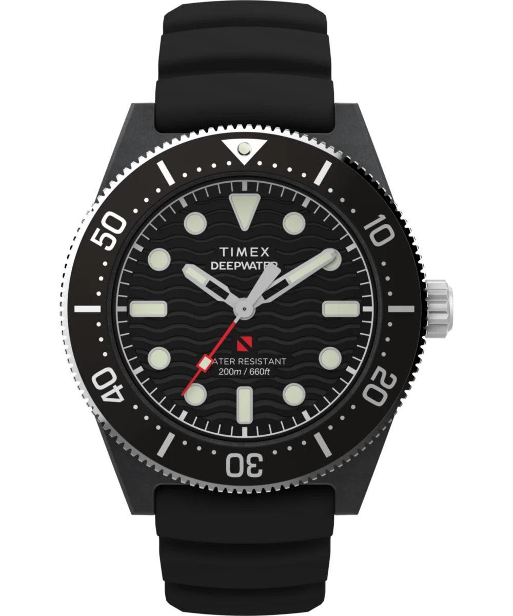 Timex Deepwater Reef 200 XCF 43mm Synthetic Rubber Strap Watch TW2Y02200 43 mm kol saati
