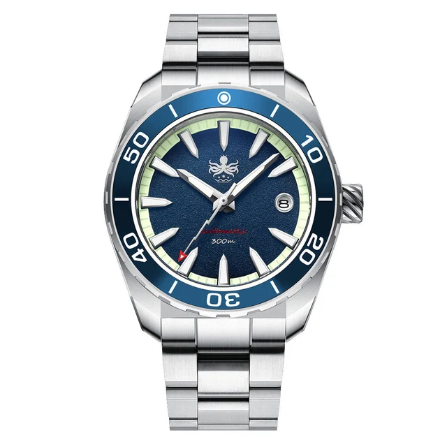 Phoibos Proteus 300M Automatic Diver with Blue Dial #PY024B kol saati