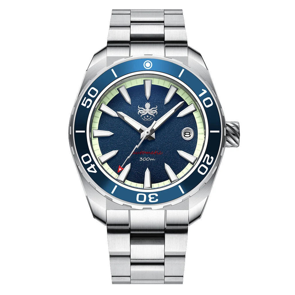 Phoibos Proteus 300M Automatic Diver with Blue Dial #PY024B 42 mm kol saati