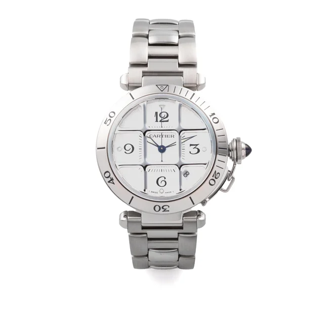Cartier CARTIER, REF. 2379, PASHA « GRILLE », STEEL kol saati