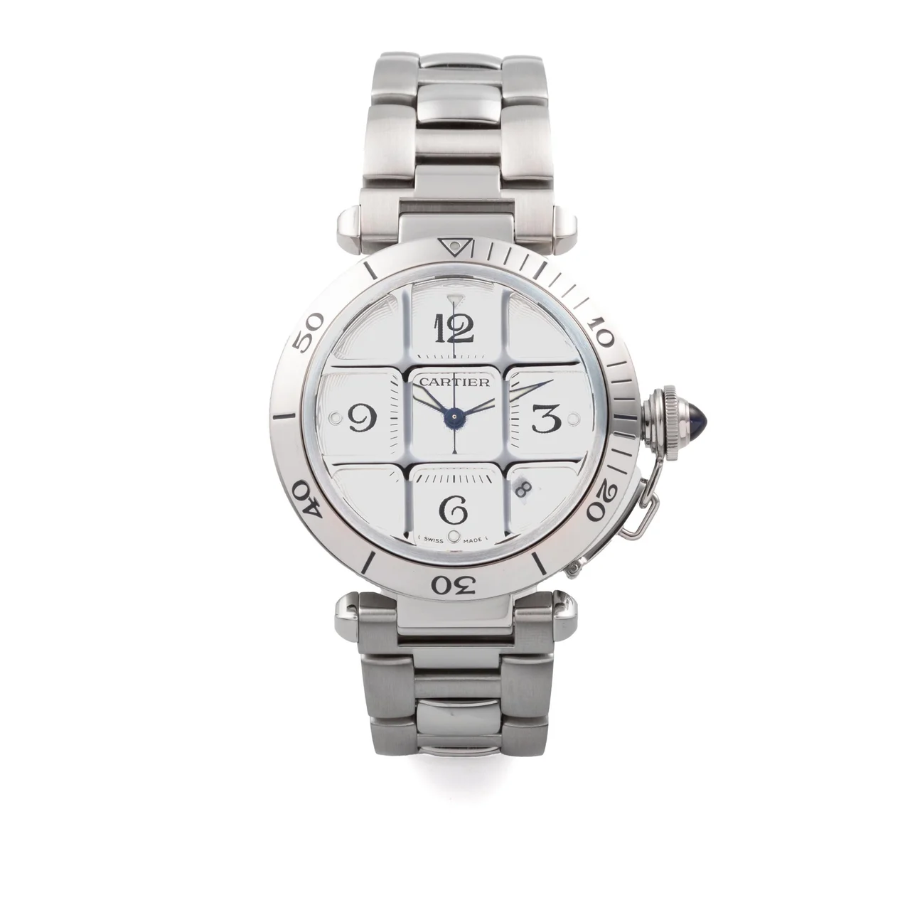 Cartier CARTIER, REF. 2379, PASHA « GRILLE », STEEL kol saati